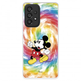 Funda para Samsung Galaxy A53 Oficial de Disney Mickey Mickey Tye Die - Clásicos Disney