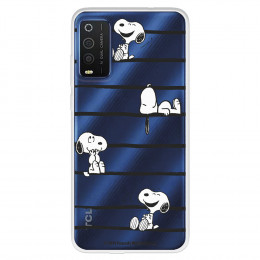 Funda para TCL 205 Oficial de Peanuts Snoopy rayas - Snoopy