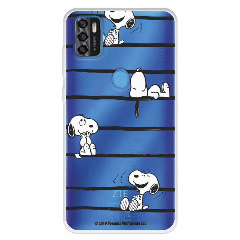 Funda para ZTE Blade A31 Oficial de Peanuts Snoopy rayas - Snoopy