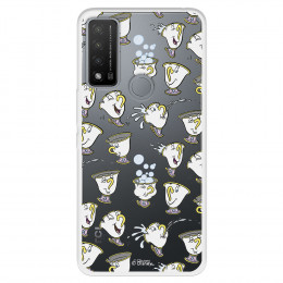 Funda para TCL 20R 5G Oficial de Disney Chip Potts Siluetas - La Bella y la Bestia