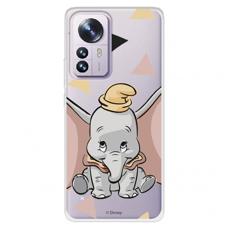 Funda para Xiaomi 12X Oficial de Disney Dumbo Silueta Transparente - Dumbo
