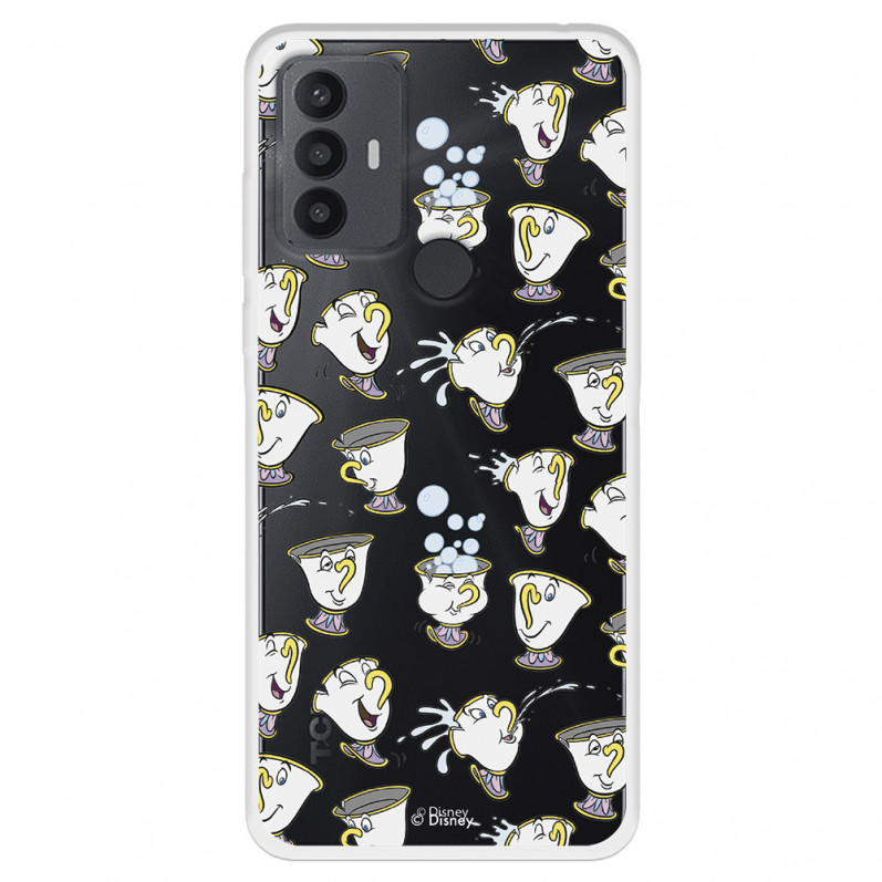 Funda para TCL 30 SE Oficial de Disney Chip Potts Siluetas - La Bella y la Bestia