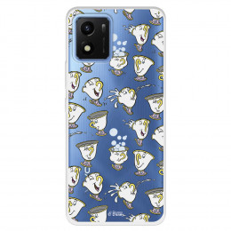 Funda para Vivo Y01 Oficial de Disney Chip Potts Siluetas - La Bella y la Bestia