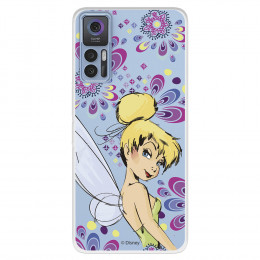 Funda para TCL 30 5G Oficial de Disney Campanilla Flores - Peter Pan