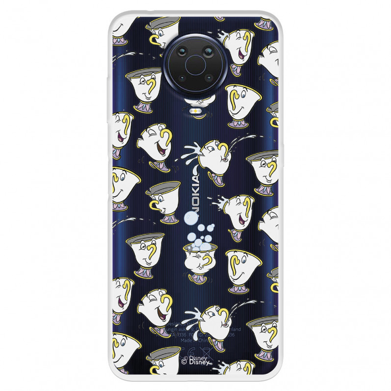 Funda para Nokia G10 Oficial de Disney Chip Potts Siluetas - La Bella y la Bestia