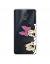 Funda para Motorola Moto G6 Oficial de Disney Mickey y Minnie Asomados - Clásicos Disney