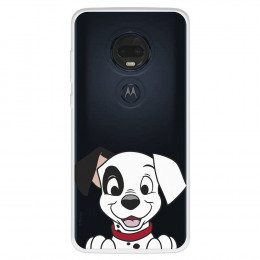 Funda para Motorola Moto G7 Oficial de Disney Cachorro Sonrisa - 101 Dálmatas