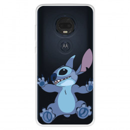 Funda para Motorola Moto G7 Oficial de Disney Stitch Trepando - Lilo & Stitch