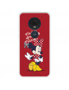 Funda para Motorola Moto G7 Oficial de Disney Minnie Mad About - Clásicos Disney