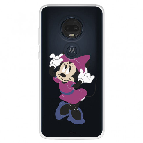 Funda para Motorola Moto G7 Oficial de Disney Minnie Rosa - Clásicos Disney