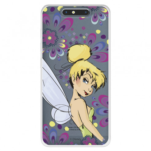 Funda para ZTE Blade V8 Oficial de Disney Campanilla Flores - Peter Pan