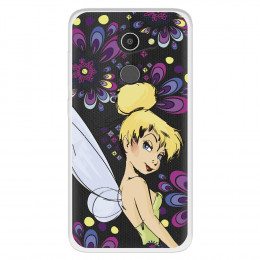 Funda para Alcatel A3 Oficial de Disney Campanilla Flores - Peter Pan