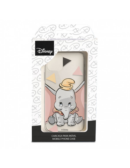 Funda Para Xiaomi Redmi Note 8 Oficial De Disney Dumbo Silueta Transparente  - Dumbo