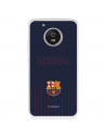 Funda para Motorola Moto G5 del FC Barcelona Barsa Fondo Azul  - Licencia Oficial FC Barcelona