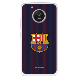 Funda para Motorola Moto G5 del FC Barcelona Rayas Blaugrana  - Licencia Oficial FC Barcelona