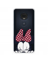 Funda para Motorola Moto G7 Plus Oficial de Disney Minnie Cara - Clásicos Disney