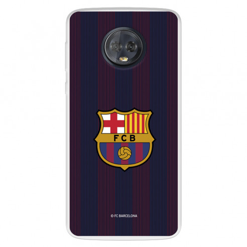 Funda para Motorola Moto G6 del FC Barcelona Rayas Blaugrana  - Licencia Oficial FC Barcelona