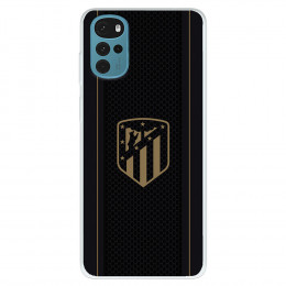 Funda para Motorola Moto G22 del Atlético de Madrid Escudo Dorado Fondo Negro - Licencia Oficial Atlético de Madrid