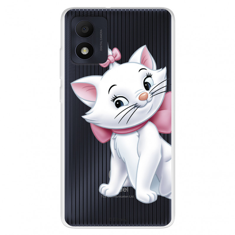 Funda para Alcatel 1B 2022 Oficial de Disney Marie Silueta - Los Aristogatos