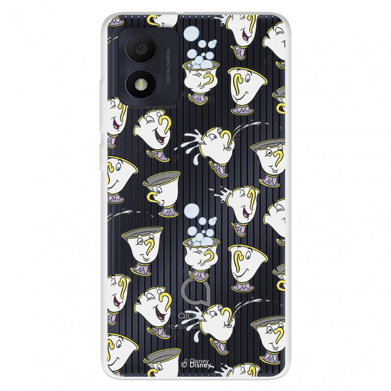 Funda para Alcatel 1B 2022 Oficial de Disney Chip Potts Siluetas - La Bella y la Bestia