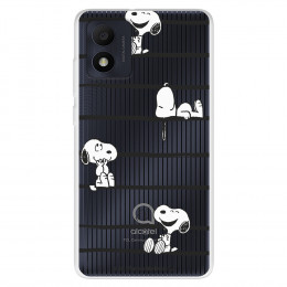 Funda para Alcatel 1B 2022 Oficial de Peanuts Snoopy rayas - Snoopy