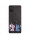 Funda para Motorola Moto G30 Oficial de Disney Angel & Stitch Beso - Lilo & Stitch