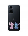 Funda para Oppo Reno8 Lite 5G Oficial de Disney Angel & Stitch Beso - Lilo & Stitch