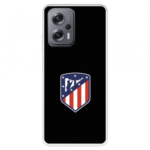 Funda para Xiaomi Poco X4 GT del Atlético de Madrid Escudo Fondo Negro  - Licencia Oficial Atlético de Madrid