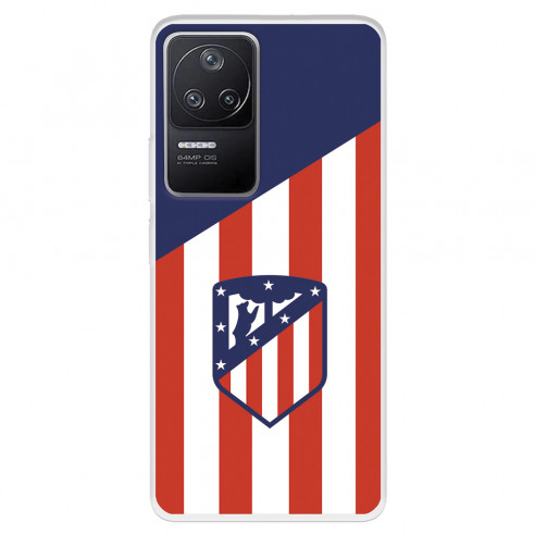 Funda para Xiaomi Poco F4 5G del Atlético de Madrid Escudo Fondo Atletico  - Licencia Oficial Atlético de Madrid