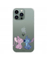 Funda para IPhone 14 Pro Max Oficial de Disney Angel & Stitch Beso - Lilo & Stitch