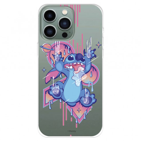 Funda para IPhone 14 Pro Max Oficial de Disney Stitch Graffiti - Lilo & Stitch
