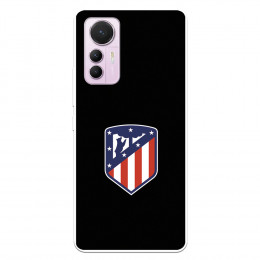 Funda para Xiaomi Mi 12 Lite 5G del Atlético de Madrid Escudo Fondo Negro  - Licencia Oficial Atlético de Madrid