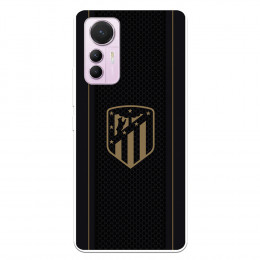 Funda para Xiaomi Mi 12 Lite 5G del Atlético de Madrid Escudo Dorado Fondo Negro  - Licencia Oficial Atlético de Madrid