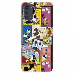 Funda para Motorola Moto E32 Oficial de Disney Mickey Comic - Clásicos Disney