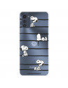 Funda para Motorola Moto E32 Oficial de Peanuts Snoopy rayas - Snoopy