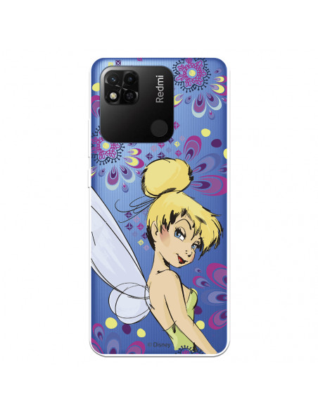 Funda para Xiaomi Poco C65 Oficial de Disney Campanilla Flores - Peter Pan