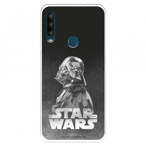 Funda para Alcatel 1SE 2020 Oficial de Star Wars Darth Vader Fondo negro - Star Wars