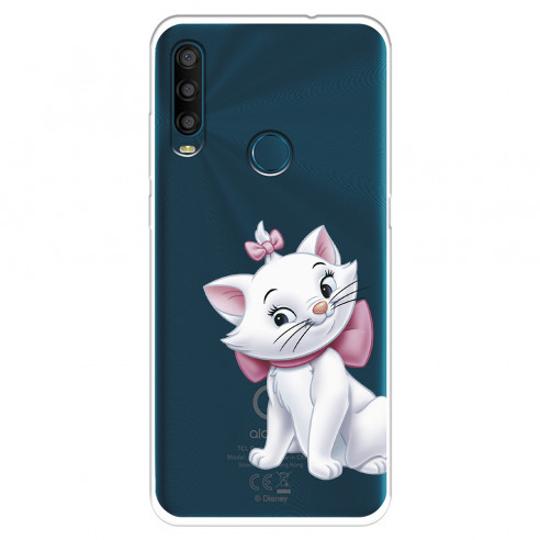 Funda para Alcatel 1SE 2020 Oficial de Disney Marie Silueta - Los Aristogatos