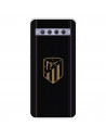 Funda para TCL 10 Plus del Atlético de Madrid Escudo Dorado Fondo Negro  - Licencia Oficial Atlético de Madrid