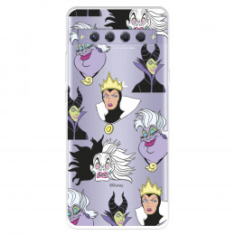 Funda para TCL 10 Plus Oficial de Disney Villanas Patrón - Villanas Disney