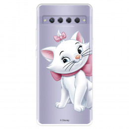 Funda para TCL 10 Plus Oficial de Disney Marie Silueta - Los Aristogatos