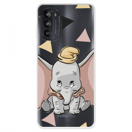 Funda para Motorola Moto G52 Oficial de Disney Dumbo Silueta Transparente - Dumbo