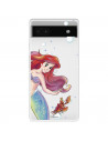 Funda para Google Pixel 6A Oficial de Disney Ariel y Sebastián Burbujas - La Sirenita