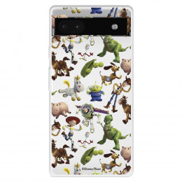 Funda para Google Pixel 6A Oficial de Disney Muñecos Toy Story Siluetas - Toy Story