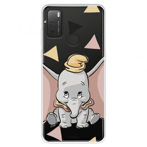 Funda para TCL 20Y Oficial de Disney Dumbo Silueta Transparente - Dumbo