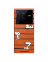 Funda para Vivo X80 Pro Oficial de Peanuts Snoopy rayas - Snoopy