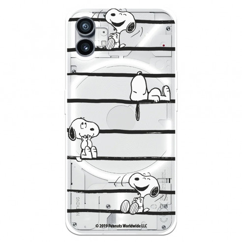 Official Peanuts Snoopy Lines Nothing Phone 1 Case - Snoopy