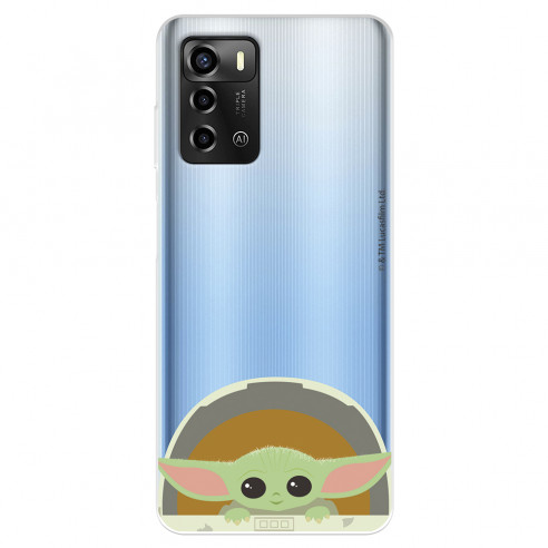 Funda para ZTE Blade A72 Oficial de Star Wars Baby Yoda Sonrisas - The Mandalorian