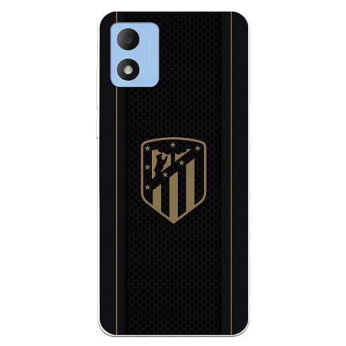 Funda para TCL 305i del Atlético de Madrid Escudo Dorado Fondo Negro  - Licencia Oficial Atlético de Madrid