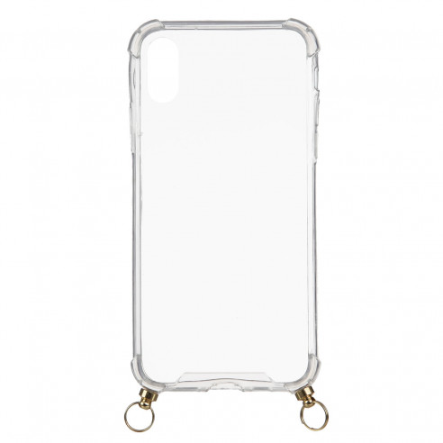 Transparent Cord Silicone Case for iPhone XS